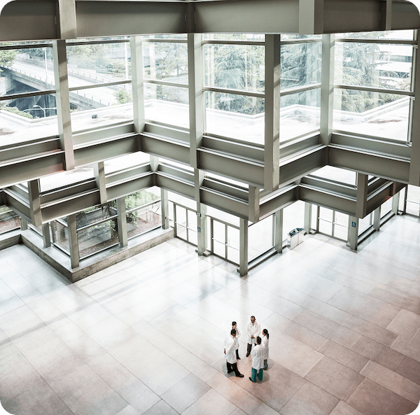 Office space with people