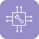 Icon - wrench inside chip